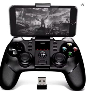 Controle Gamepad Manete PG9076 Com Bluetooth 5.0 e Dongle Wireless 2.4Ghz Compatível Com Para Celular Android