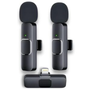 Microfone de Lapela sem fio 2peças para iPhone iPad compativel iphone